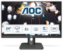 AOC E1 24E1Q monitor komputerowy 60,5 cm (23.8") 1920 x 1080 px Full HD LED Czarny