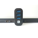 Techly IUSB3-HUB3-ROTB huby i koncentratory USB 3.2 Gen 1 (3.1 Gen 1) Type-A 5000 Mbit/s Czarny