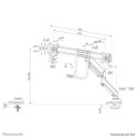 Neomounts DS75-450WH2 uchwyt / stojak do monitorów 81,3 cm (32") Biurko Biały