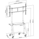 Techly ICA-TR38 uchwyt do tablic informacyjnych 2,67 m (105") Czarny