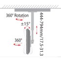 Techly ICACPLB906 94 cm (37") Czarny