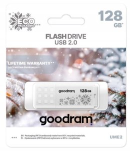 Pendrive GoodRam UME2-1280W00R11-WI (128GB; USB 2.0; kolor biały) WINTER