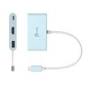 Stacja dokująca j5create Eco-Friendly USB-C to HDMI & USB Type-A with Power Delivery 1xHDMI/1xUSB 3.1/1xUSB-C; kolor niebieski J