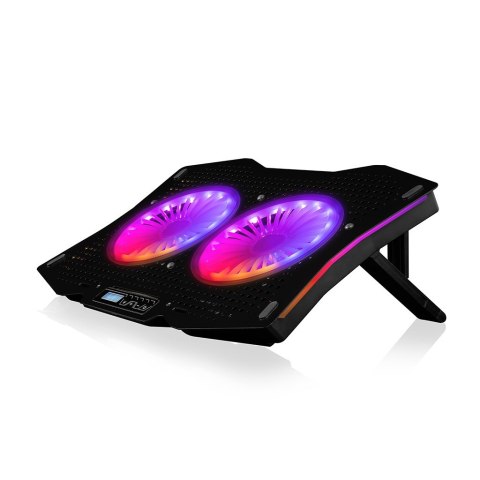 MODECOM CF18 RGB SILENT FAN CZARNA PODSTAWKA CHŁODZĄCA POD LAPTOPA