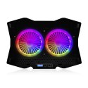 MODECOM CF18 RGB SILENT FAN CZARNA PODSTAWKA CHŁODZĄCA POD LAPTOPA