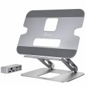 Podstawka ergonomiczna do notebooka ze stacją dokującą j5create Multi-Angle Dual HDMI Docking Stand USB-C 2xHDMI/2xUSB 3.1/1xUSB