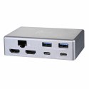 Podstawka ergonomiczna do notebooka ze stacją dokującą j5create Multi-Angle Dual HDMI Docking Stand USB-C 2xHDMI/2xUSB 3.1/1xUSB