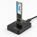 QOLTEC STACJA DOKUJĄCA DYSKÓW SSD M.2 SATA/PCIE | NGFF/NVME | USB 3.1