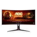 AOC G2 CU34G2X/BK monitor komputerowy 86,4 cm (34") 3440 x 1440 px Quad HD LED Czarny