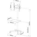 TECHLY STOJAK MOBILNY TV LED/LCD 23-55 CALI 150CM REGULOWANY ICA-TR21