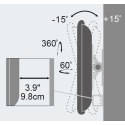 Uchwyt Ścienny TV LED/LCD 13-30 cali 23kg Obrotowy