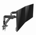 GEMBIRD BIURKOWE REGULOWANE RAMIĘ/UCHWYT NA 2 MONITORY 17-32, VESA 100X100MM, DO 9 KG, KOLOR SZARY