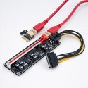 Qoltec Riser PCI-E 1x - 16x | USB 3.0 | ver. 009S Plus | SATA / PCI-E 6 pin