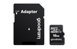 Karta pamięci GoodRam M1AA-0160R12 (16GB; Class 10, Class U1; Adapter, Karta pamięci)