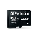 MICRO SDXC CARD 64GB/INCL ADAPTER R: 90MB/S W: 10MB/S