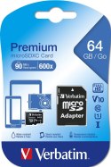 MICRO SDXC CARD 64GB/INCL ADAPTER R: 90MB/S W: 10MB/S