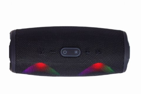 GEMBIRD PRZENOŚNY GŁOŚNIK BLUETOOTH LED RMS 2X 5W, WBUDOWANY MIKROFON, KOLOR CZARNY, USB, AUX, MICROSD