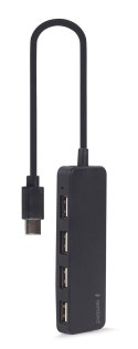 Gembird Hub USB-C 4-Portowy (czarny)