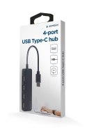 Gembird Hub USB-C 4-Portowy (czarny)