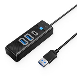 ORICO HUB USB-A 2X USB 3.1 + USB-C, CZARNY