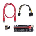 Qoltec Riser PCI-E 1x - 16x | USB 3.0 | ver. 009S Plus | SATA / PCI-E 6 pin