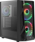 Aerocool NightHawk Duo Midi-Tower, szkło hartowane - czarne