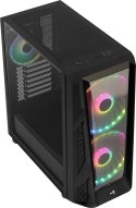 Aerocool NightHawk Duo Midi-Tower, szkło hartowane - czarne