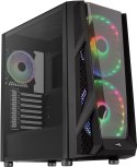 Aerocool NightHawk Duo Midi-Tower, szkło hartowane - czarne