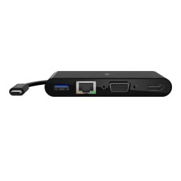 Hub Belkin USB-C Multimedia Adapter 4-in-1 Core Hub 1x4k HDMI/1xVGA/1xUSB-A/1xRJ45 Gigabit Black