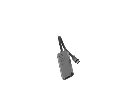 LINQ HUB USB-C ADAPTER 2IN1 (1X HDMI 2.0 4K/60HZ, 1X USB-C PD 100W DO ZASILANIA), PLECIONY KABEL 15 CM