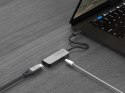 LINQ HUB USB-C ADAPTER 2IN1 (1X HDMI 2.0 4K/60HZ, 1X USB-C PD 100W DO ZASILANIA), PLECIONY KABEL 15 CM