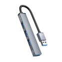 ORICO HUB USB-C 4X USB-A (3X2.0, 1X3.0), ALU