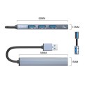 ORICO HUB USB-C 4X USB-A (3X2.0, 1X3.0), ALU