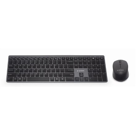 Gembird KBS-ECLIPSE-M500 klawiatura Dołączona myszka RF Wireless QWERTY US English Czarny