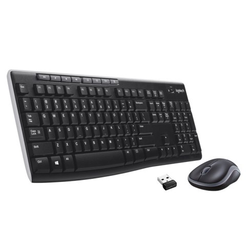 Logitech Wireless Combo MK270 klawiatura Dołączona myszka Uniwersalne USB QWERTZ Swiss Czarny