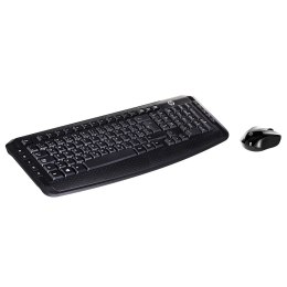 Zestaw klawiatura + mysz HP Wireless Keyboard and Mouse 300 bezprzewodowe czarne Polish Layout 3ML04AA#AKD