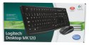 Zestaw klawiatura + mysz membranowa Logitech MK120 920-002563 (USB 2.0; (US); kolor czarny; optyczna)