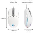 Mysz gamingowa Logitech G203 Lightsync White (REPACK) 2Y