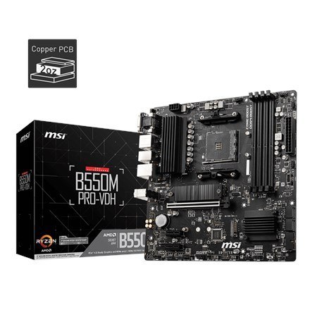 MSI B550M PRO-VDH - bundkort - micro-A