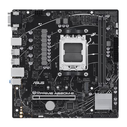 Asus PRIME A620M-E Processor family AMD Processor socket AM5 DDR5 DIMM Memory slots 2 Supported hard disk drive interfaces SATA,