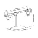 ERGOOFFICE.EU UCHWYT WOLNOSTOJĄCY NA DWA MONITORY 17-27" ER-411