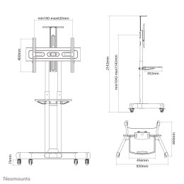 ZESTAW TV FLOOR STAND BLACK 32-75