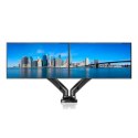 Uchwyt biurkowy do 2 monitorów LED/LCD 13-27" ART UM-116 wspomaganie gazowe 2-6,5 kg Czarny