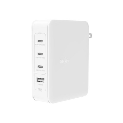 140W 4-PORTS USB GAN WALL/CHARGER WITH UK/EU/US PLUG TIPS