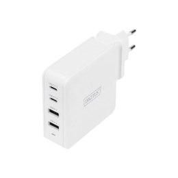 Ładowarka sieciowa uniwersalna zasilacz 4 porty 2xUSB-C 2x USB-A PD 3.0 100W biała